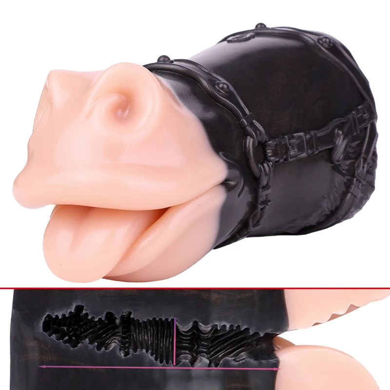 GEEBA Realistic Horse Mouth Male Masturbation Cup Soft Silicone Pocket  Pussy Penis Stroker Sex Toys for Men Fantasy Sex Dolls