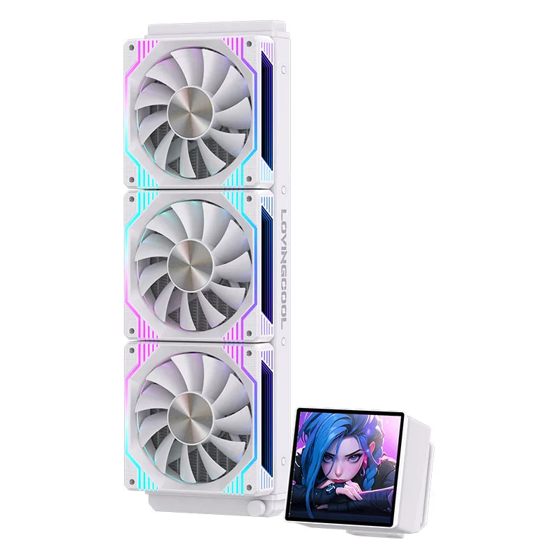 LOVINGCOOL 簡易水冷CPUクーラー 240/360mm 4インチ液晶画面搭載 動画