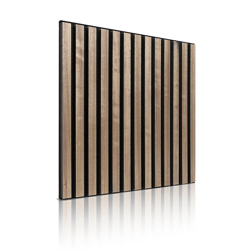 Wooden slat acoustic panels