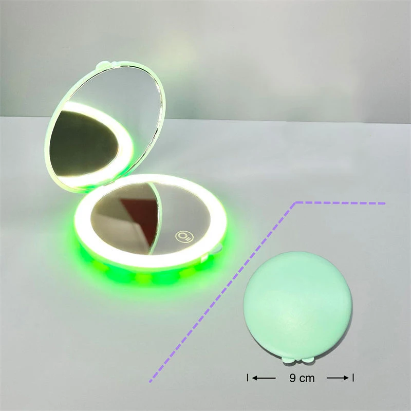 Cosmetic Make Up Led Pocket Mirror Mini Wholesale Small Fold Portable