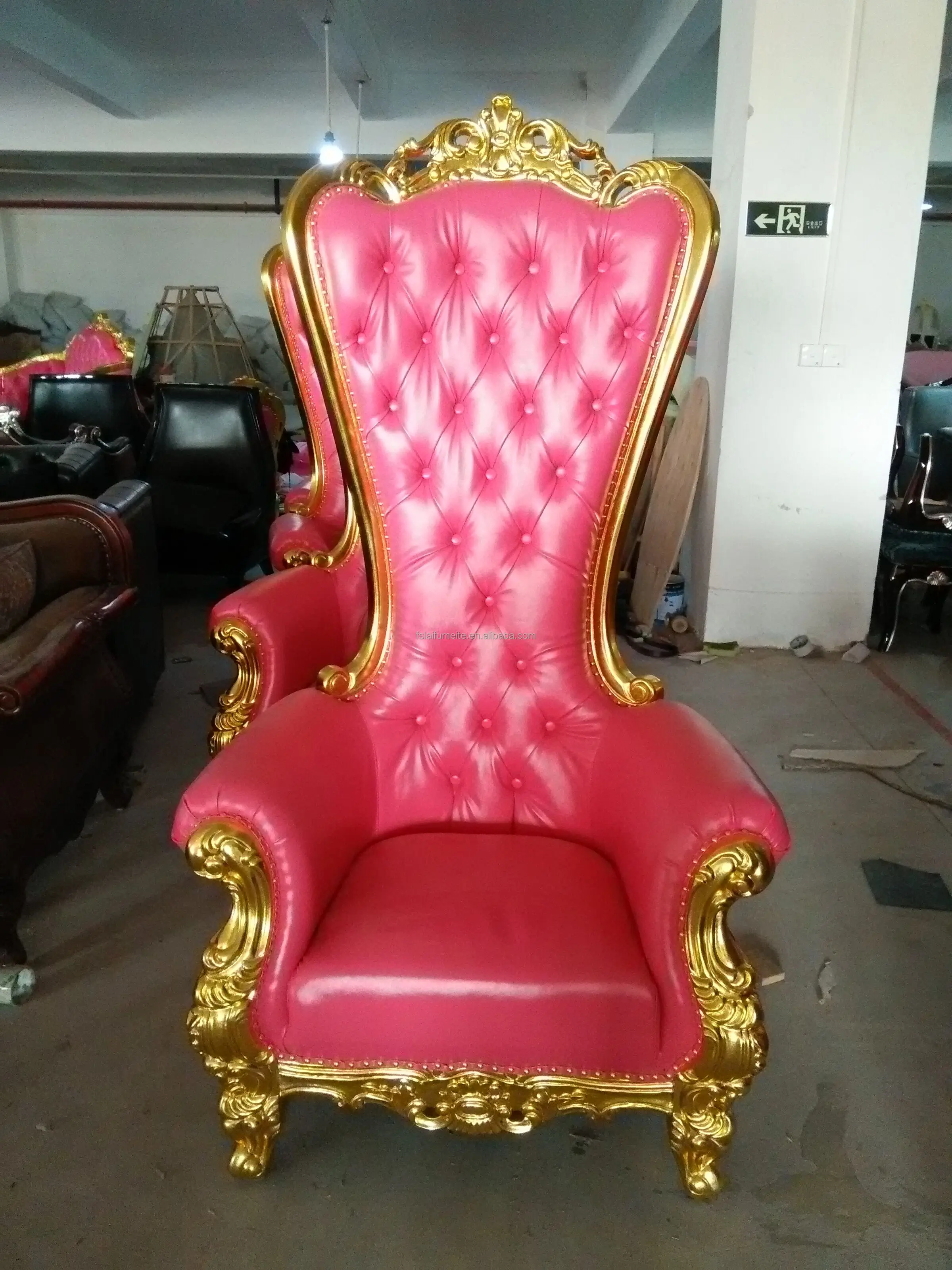 Antique Wooden Customized Hotel Royal Chair King Throne Wedding,Wood