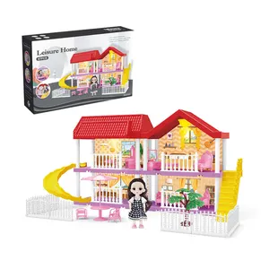 EPT Role Pretend Play Toys Plastic Diy Doll House Miniature Furniture Fashion Doll for Girls