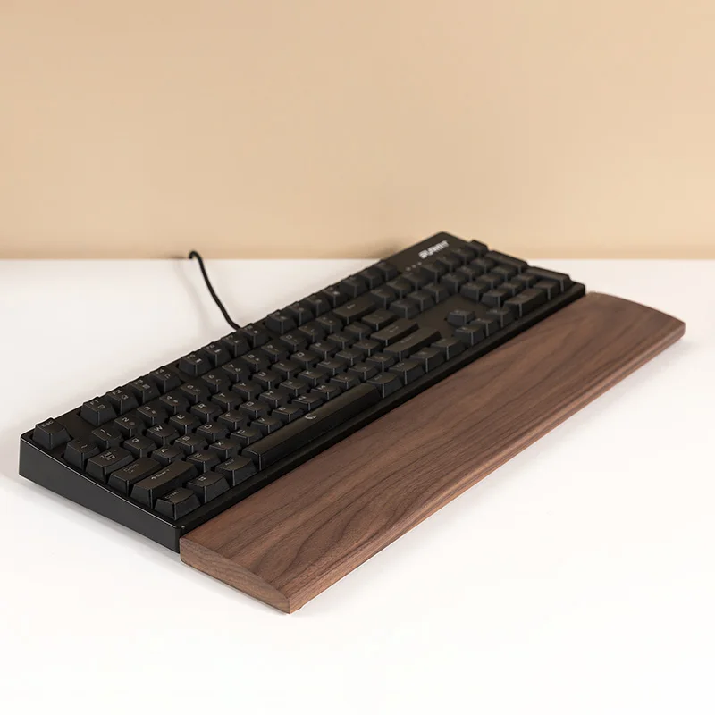 美品】Leather & Wood Keyboard Wrist Rest 美品】Leather & Wood