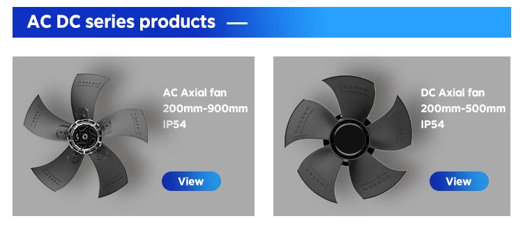 200-900mm AC EC DC waterproof farm Industrial Exhaust Cooling Axial flow fan manufacture