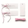 Carte étiquette ficelle rose-12x12x2cm-95g