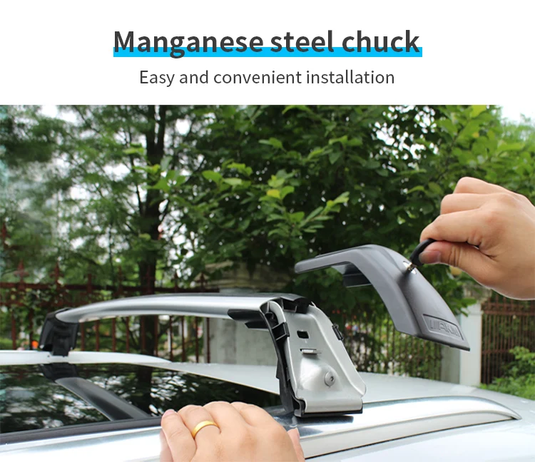 Car Cross Bar Fit Two Horizontal Bars 4x4 Custom Aluminum Alloy Roof Rack  for Suv Luggage Rack With Accesorios supplier