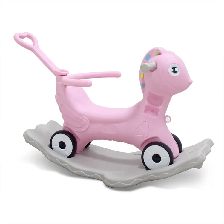 best sale Wholesale colorful plastic  rocking horse with larger version