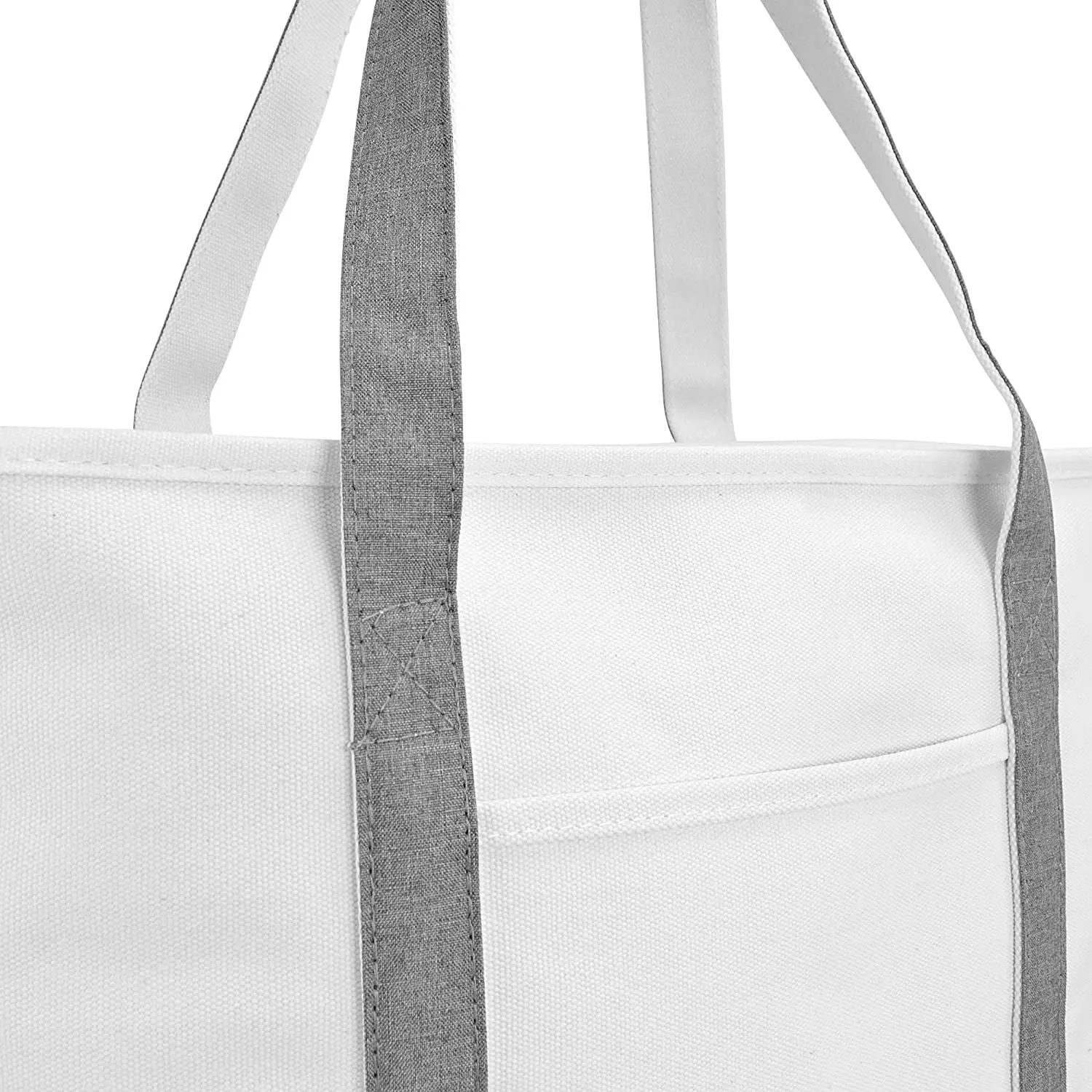 Cotton Canvas Shopping Tote Bag With Zipper Buy Cotton Beach Bag