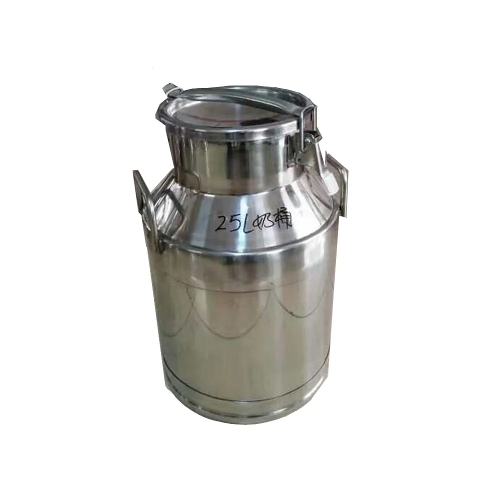 Silver 25 Litre Stainless Steel Milk Container