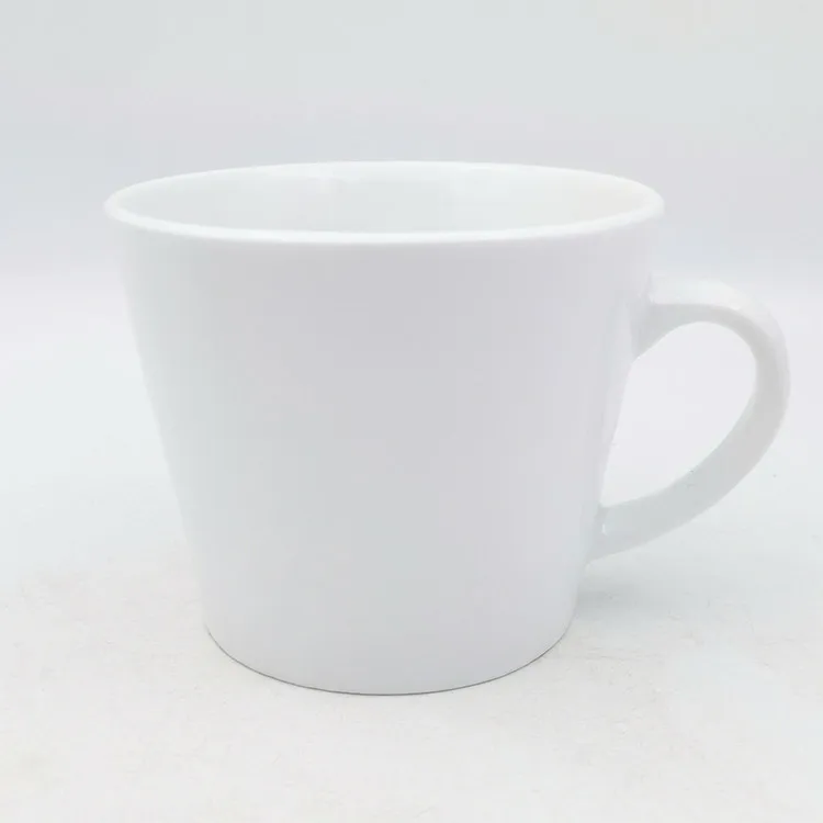 New Bone China Square Bottom Ceramic Cup 250ml Gift V-shaped Mug Wholesale Creative Advertising Mugs