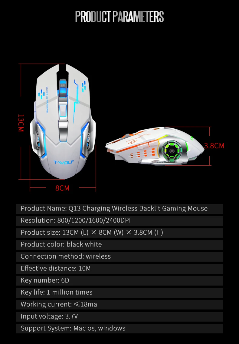 2021 The Most Popular RGB Ergonomic Colorful Breathing Light Computer Wired Optical Mouse Gamer Mouse in stock