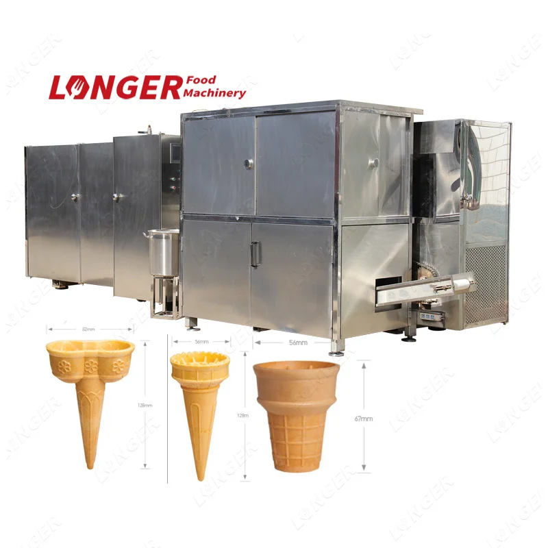 Automatic Ice Cream Waffer Cone Production Line Wafer Cone Making Machine