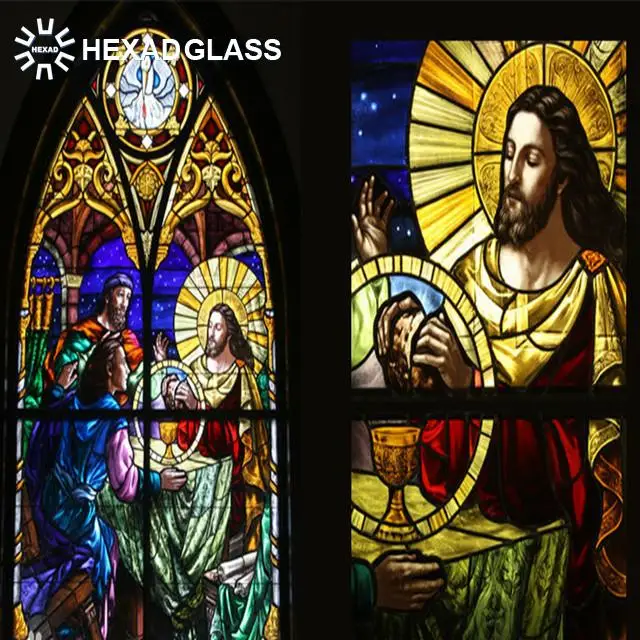 Stained Church Colored Stained Glass for Doors and Windows