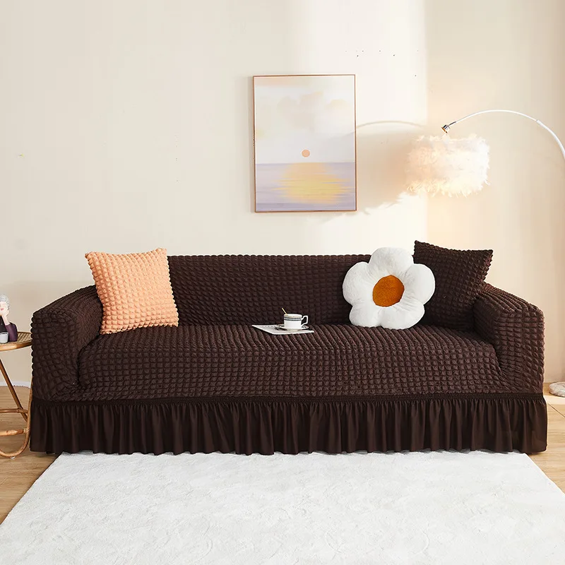 Two Seater Sofa Thickened Fabric Elastic Stretch Non-slip All-inclusive  Sofa Covers Slipcover
