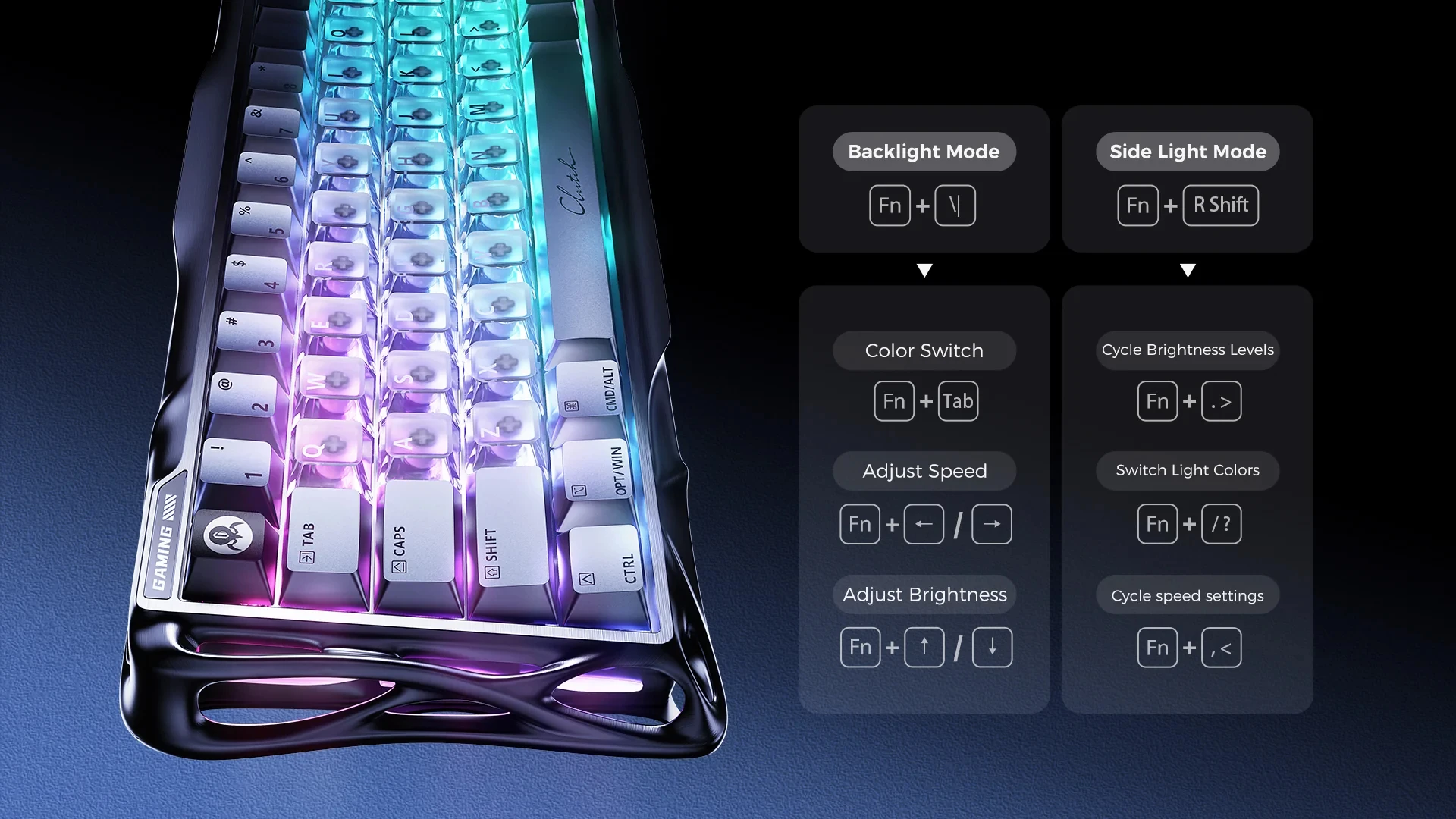 Gravastar Mercury V60 Pro 有線メカニカルゲーミングキーボード 64