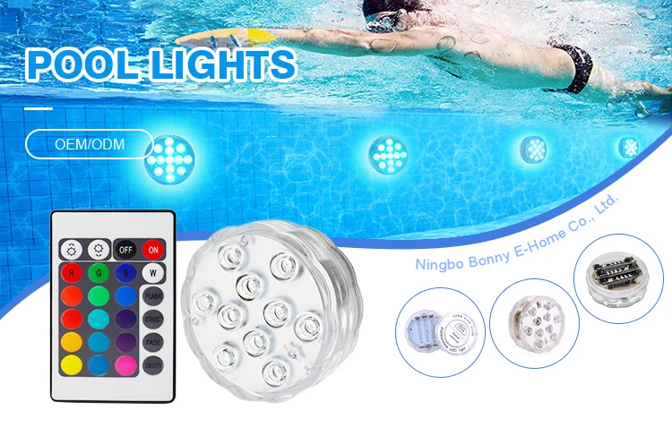 product submersible led light waterproof ip68 rgb underwater pool light with rf remote 13 bead suction cup battery operated shower light-37