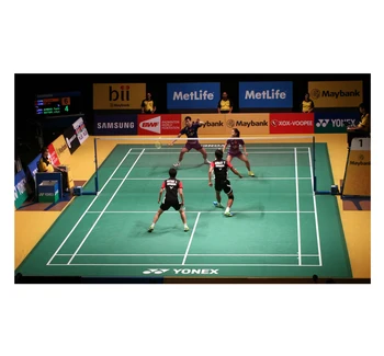 High Quality Anti-bacterial Slip-resistant Commercial Flooring Portable Badminton Court PVC Plastic Sport Floor Roll
