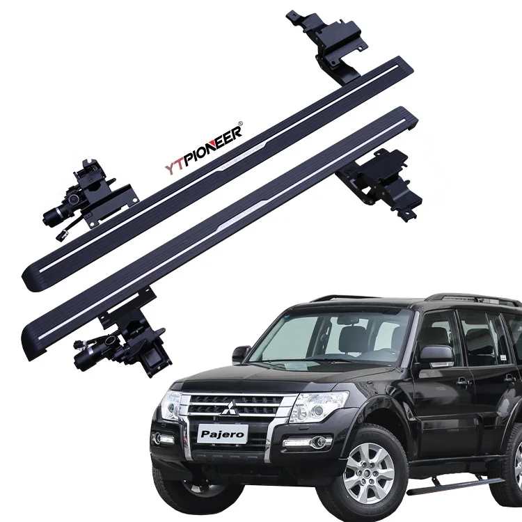 三菱パジェロV90 2014年以降モデル用 電動格納式ランニングボード