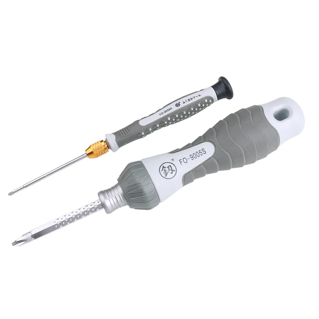 Japan Fukuoka Dual-Purpose Magnetic Screwdriver Powerful Industrial Grade Cross Double-Head for Household Use Plastic Handle