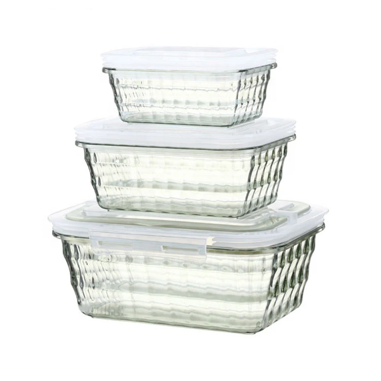Portable Frozen Food Storage Container Plastic Lunch Boxes with Lid