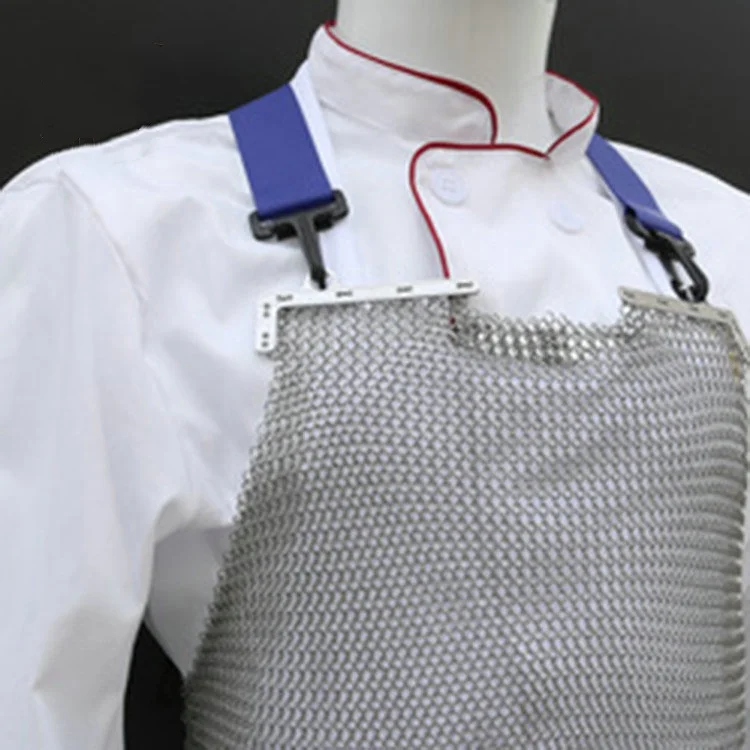 High Quality Cut-Resistant Chainmail Apron Anti-Cutting Protective Vest for Butchers Stainless Steel Ring Safety Clothing