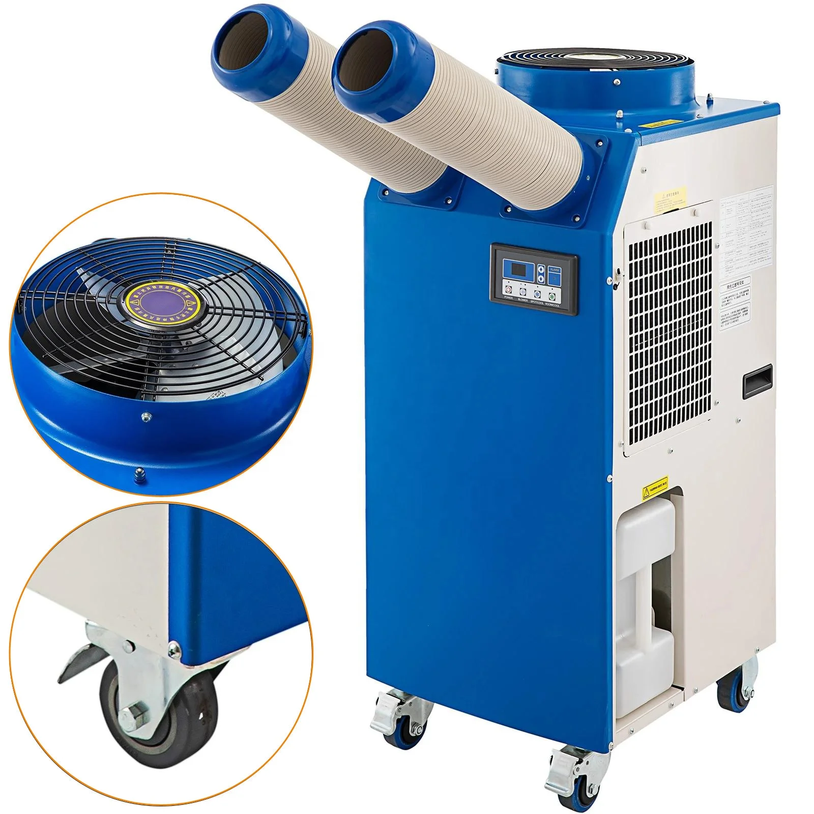 Two Flexible Air Vents Spot Cooler Portable Air Conditioner 12000BTU  Movable Air Conditioner