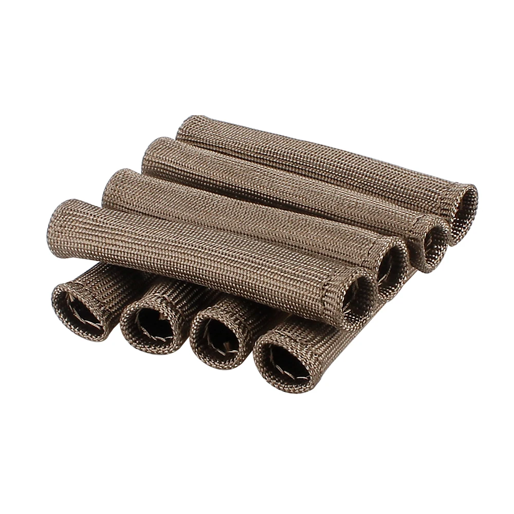Tube Rope Protector 8pcs/set Glass Fiber 1200 F Titanium Rope Protector Sleeve Heat Shield ...
