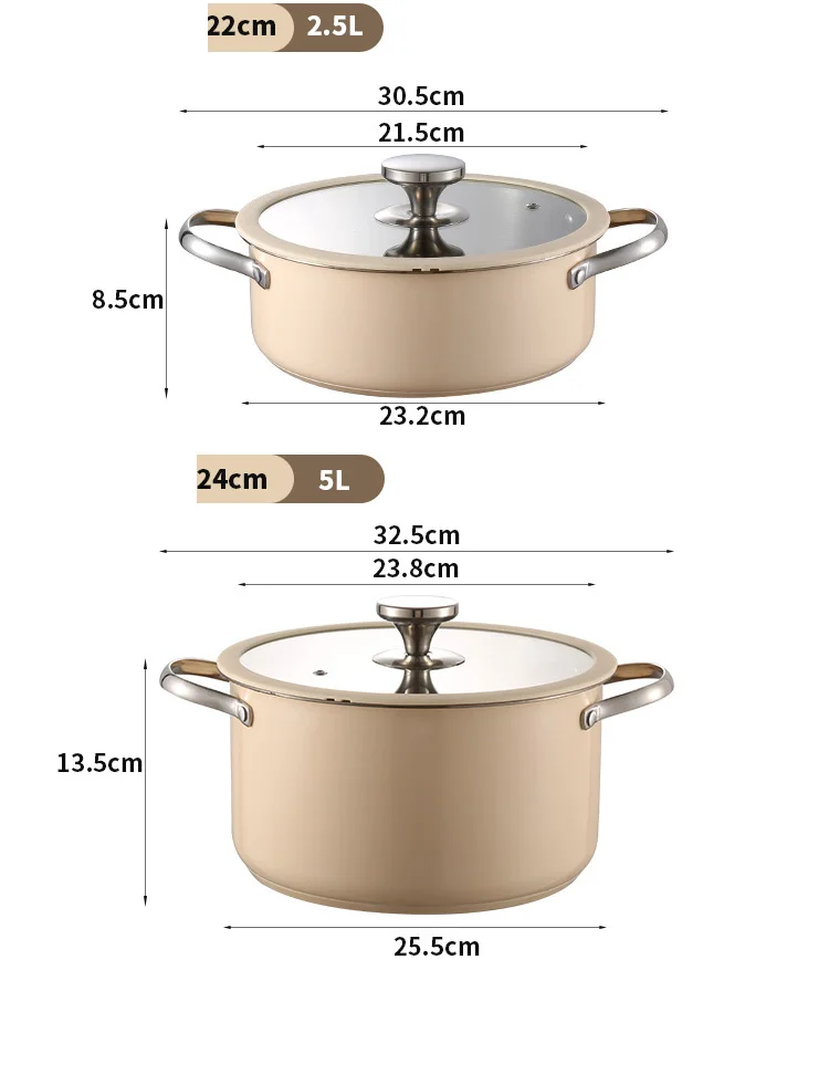 Hot Selling Wholesale Stainless Steel Ceramic Pot Silicone Glass Cover