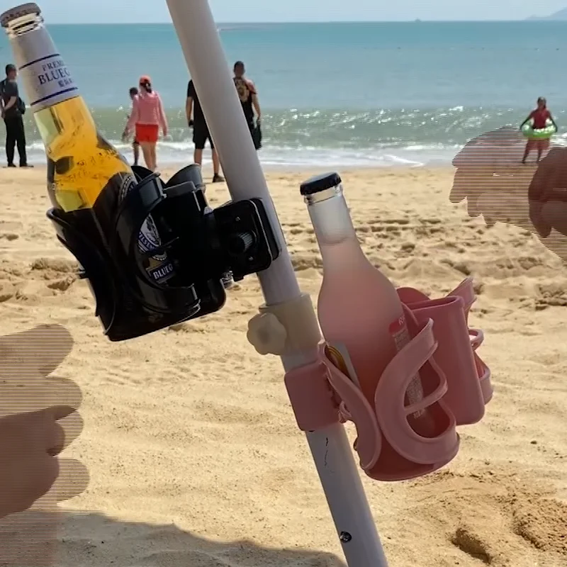 Beach Cup Holder Outdoor Sand Sun Umbrella Tube Holder With Mobile