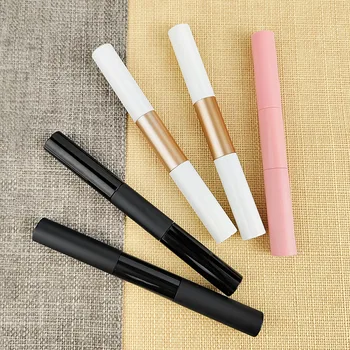 PINK BLACK WHITE Empty mascara brow tubes 7ML dual ends brow gel mascara tube with comb shaped