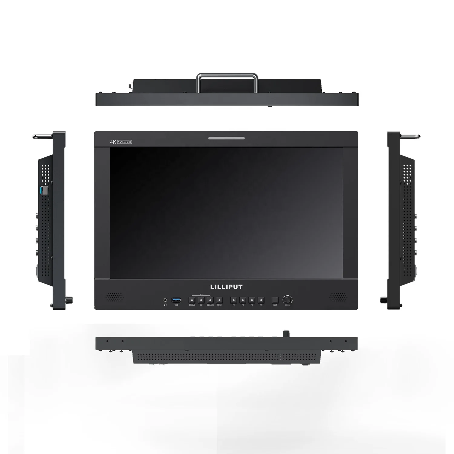Lilliput Q18 17.3 inch 4K 12G-SDI HDMI Quad View Monitor with 3D-LUT, HDR,Gammas,Remote Control ,Audio vector