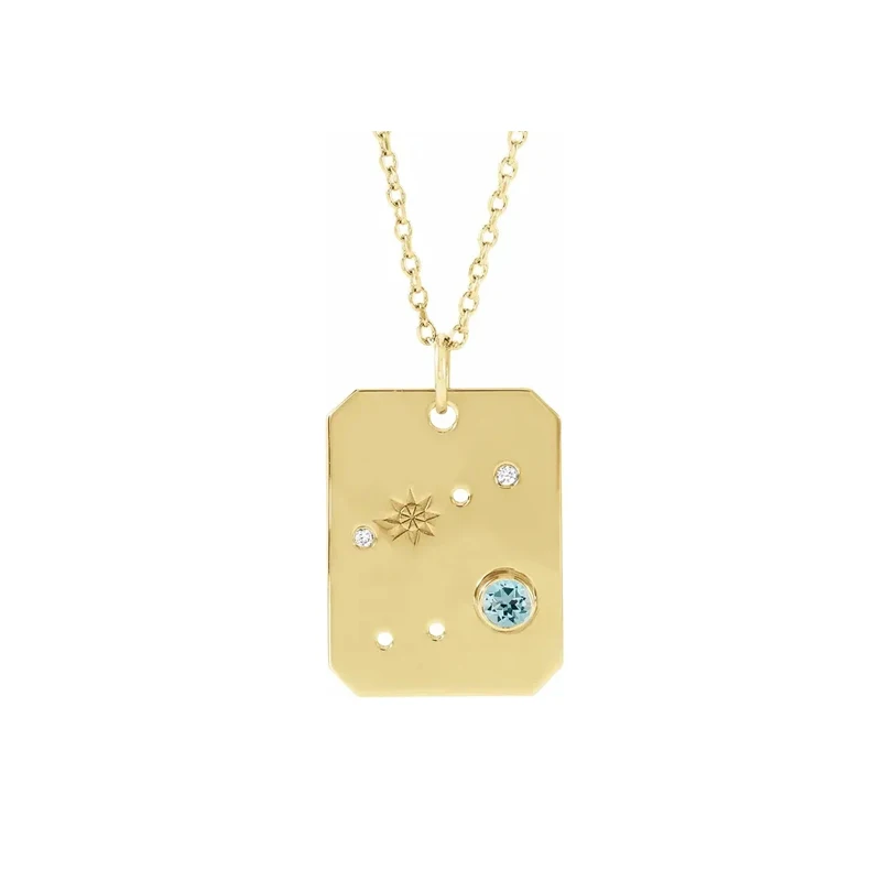 Dainty Diamond Cancer Zodiac Pendant 