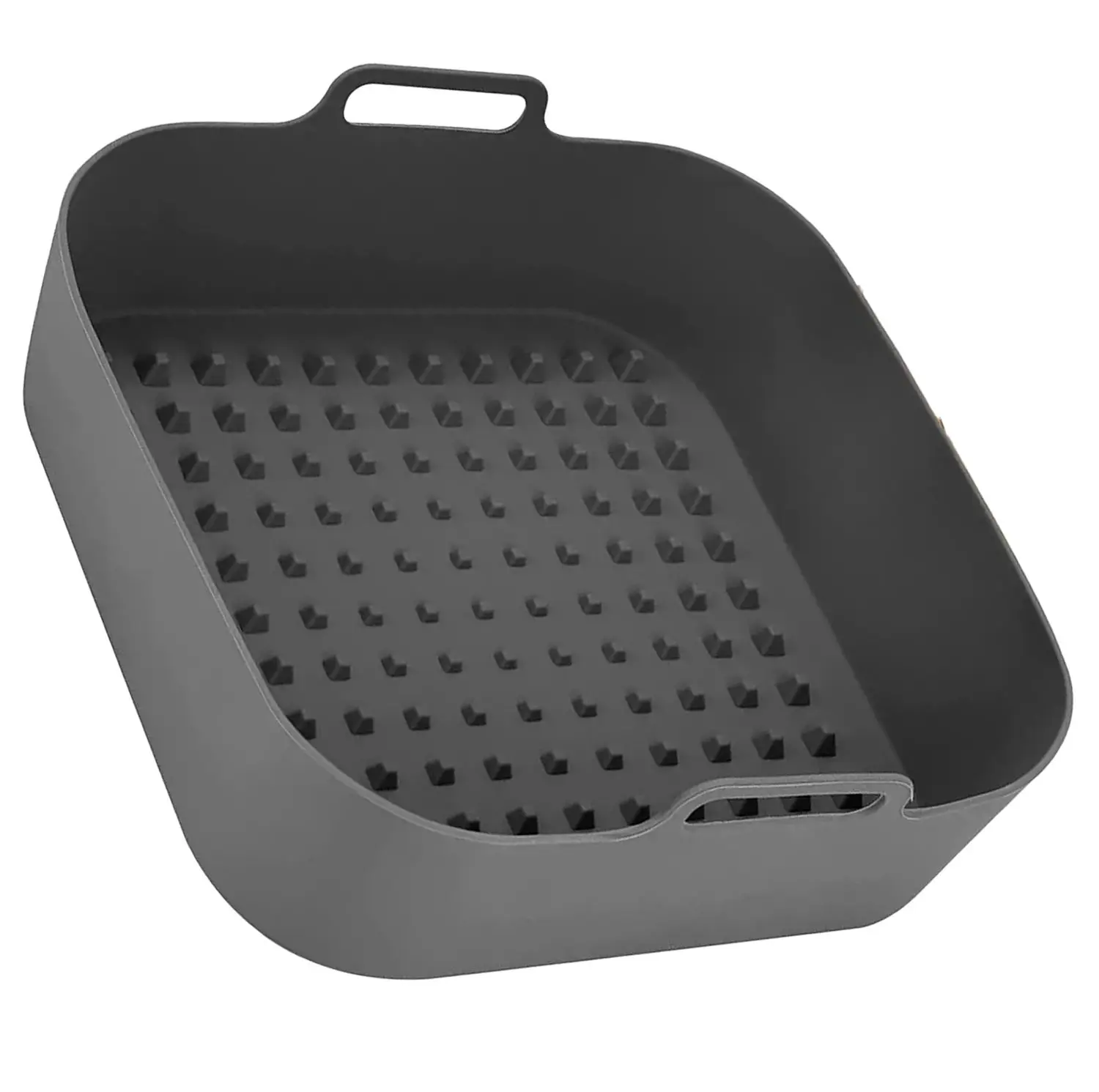 Silicone pot liner air fryer pan rectangle reusable non stick food grade basket heat resistant eco friendly washable easy clean