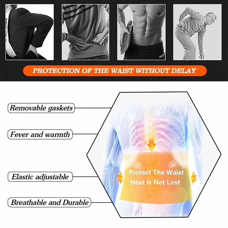 self heating lumbar waist support belt magnetic lower back brace waist support protection belt breathable