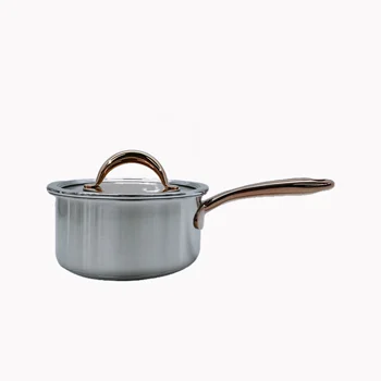 16cm Kitchen Classic SS 304 Cookware Small Milk Pan with Combination Lid