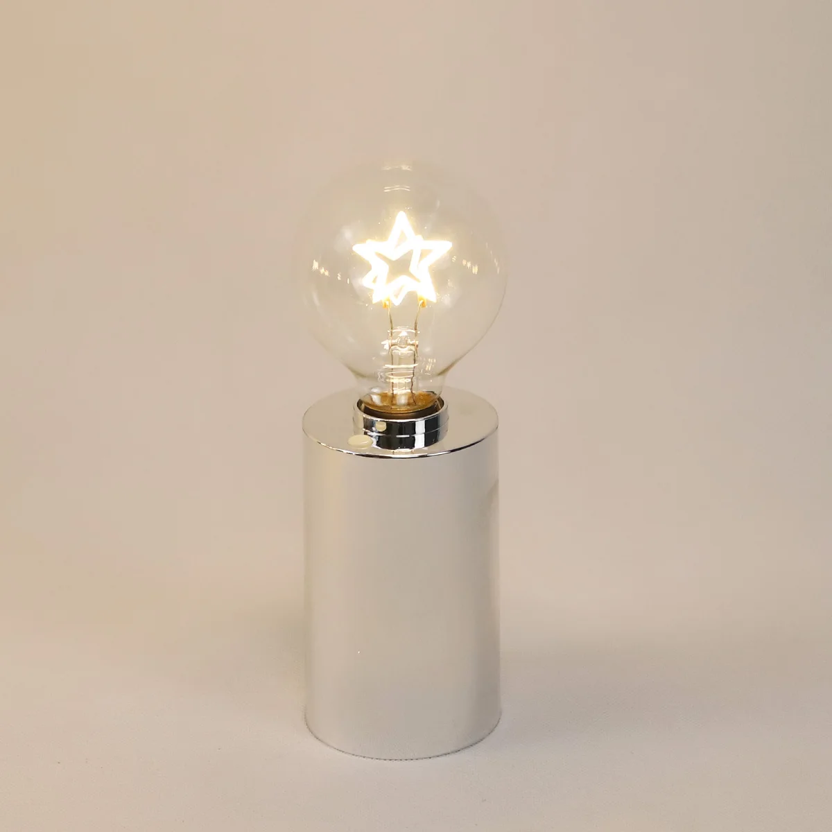 Office Studio Home Table Desk Light Bulb Lamp with Electroplated Plastic Base for Bedroom Living Room Bright Festival