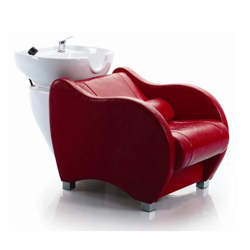 red shampoo chair