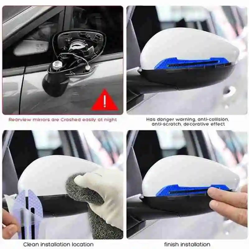 Car Rearview Mirror Reflective Sticker Auto Safety Warning Reflective