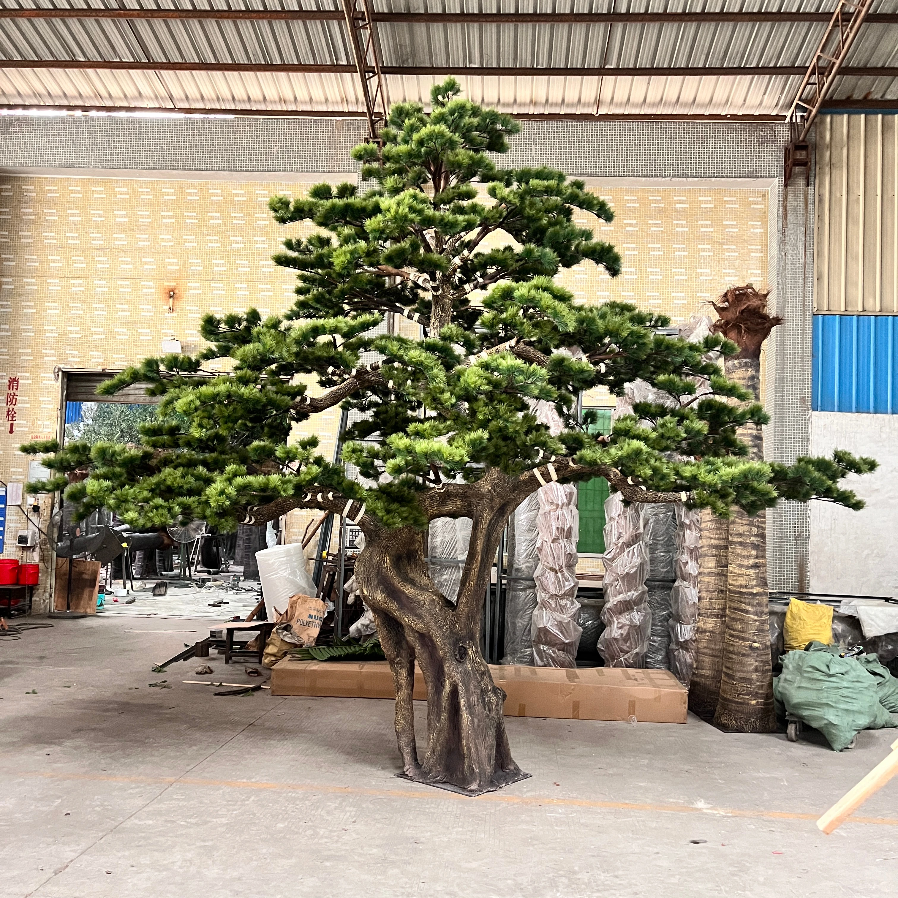 Artificial Pine Branches Large Potted Plant Customize Landscape Tree Artificial  Pine Bonsai Tree Pine Tree for Home Deco