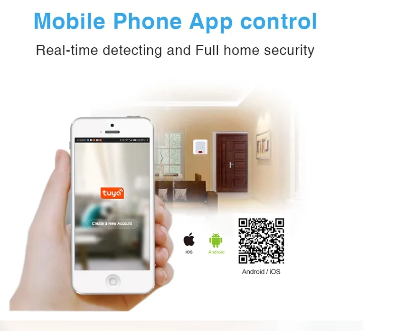 High Quality Wireless Home Security Wifi  Gsm Tuya Control Anti Theft Alarm Panel System Smart Home Alarm Kit