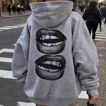 Autumn/Winter new fashionable loose casual back print unisex hooded sweatshirt