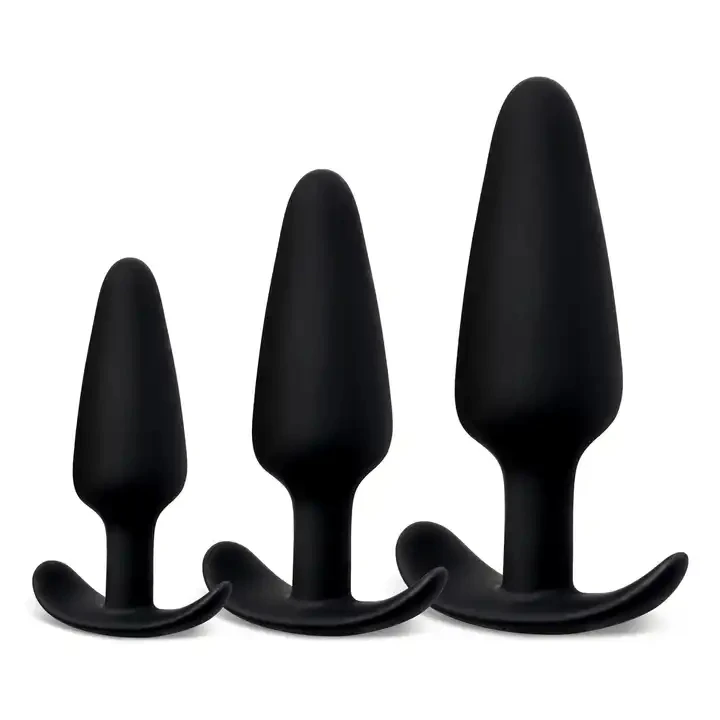 Amoura anal and vaginal plug front view showing tapered silicone design
