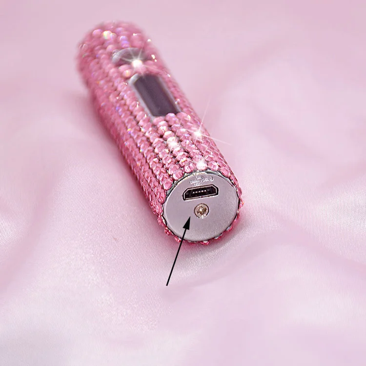 Personality USB Lighter Rechargeable Touch Induction Arc Lighter Set with Diamond Stick Diamond Lighters for Women