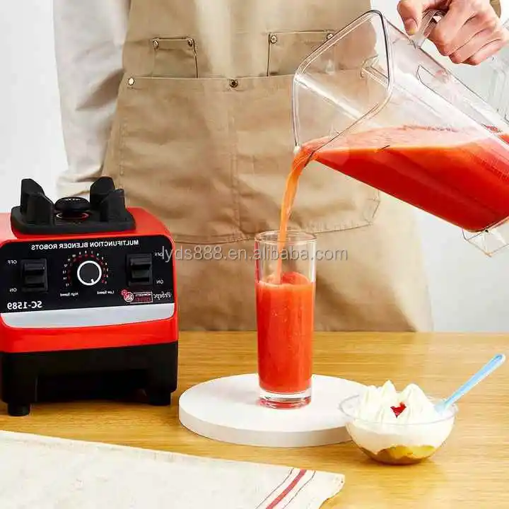 Top Heavy 2 in 1 Commercial Mixer Duty Milk Food, Shake Sales Smoothie Processor and Juicer Blender