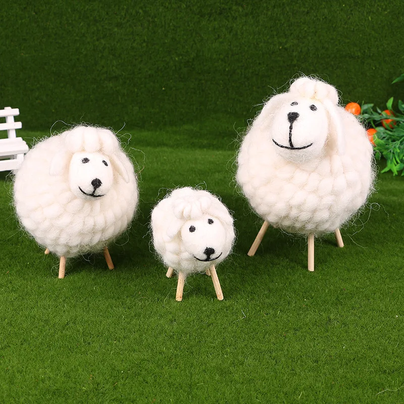 Attractive Design Set As Gift Sheep Statue Miniature Home Decoration Ornaments