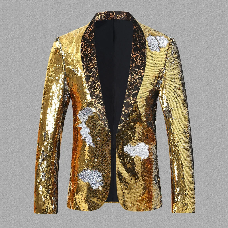 Veste à Paillettes Showtime - Homme : Doré