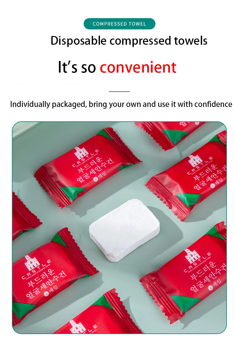 Custom Nonwoven Compressed Towel Sheets Disposable Face Towel Sheets