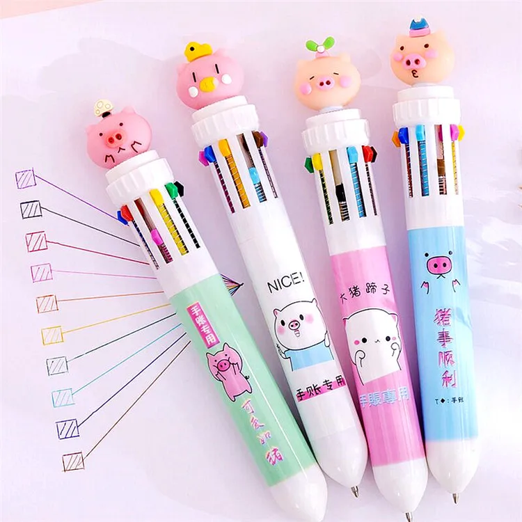 500pcs/set Dhl Shipping Six In One Ball Pen Korea Creative Stationery Cute  Multicolor Pen Multifunctional Office Stationery - Ballpoint Pens -  AliExpress