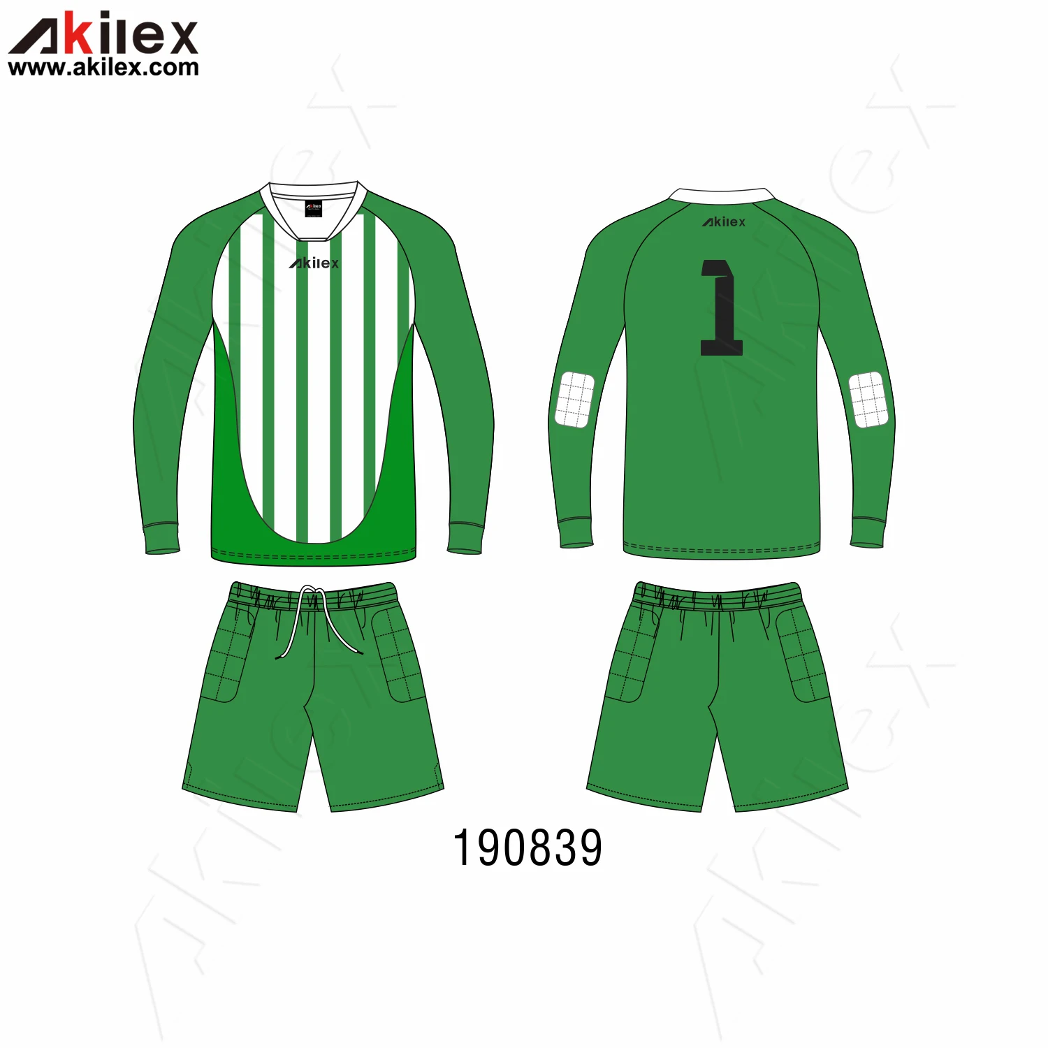 Akilex 2022 Custom Soccer Color Design Size Blank Professional Team Club Wear Football Goalkeeper Goal Keeper Jerseys Uniform