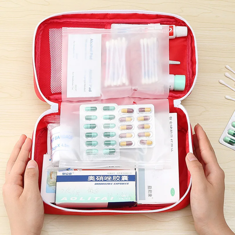 First Aid Kit Bag Empty for Home Outdoor Travel Camping Hiking Mini Empty Medical Storage Bag Portable Pouch